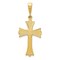 14K Yellow Gold Cross Pendant Charm Religious Jewerly 39mm x 17mm